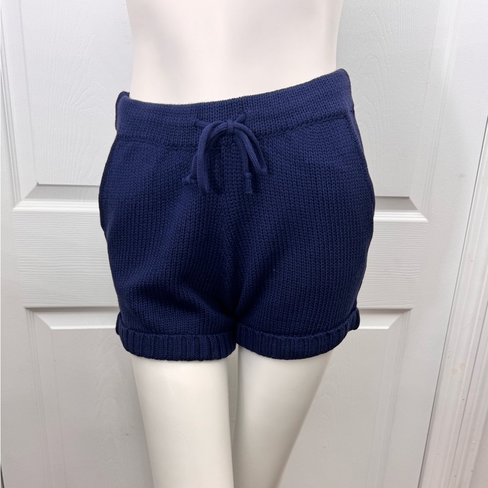 525 America High Waist Navy Knit Shorts Size XS, NWT